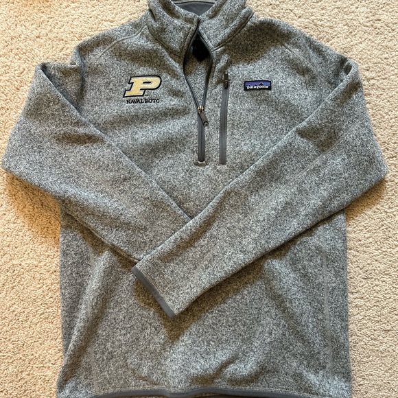 Patagonia Gray Men Sweater Purdue Naval ROTC - Picture 1 of 2